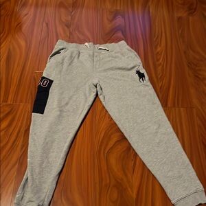 Polo by Ralph Lauren Gray Sweatpants with Tapered Leg